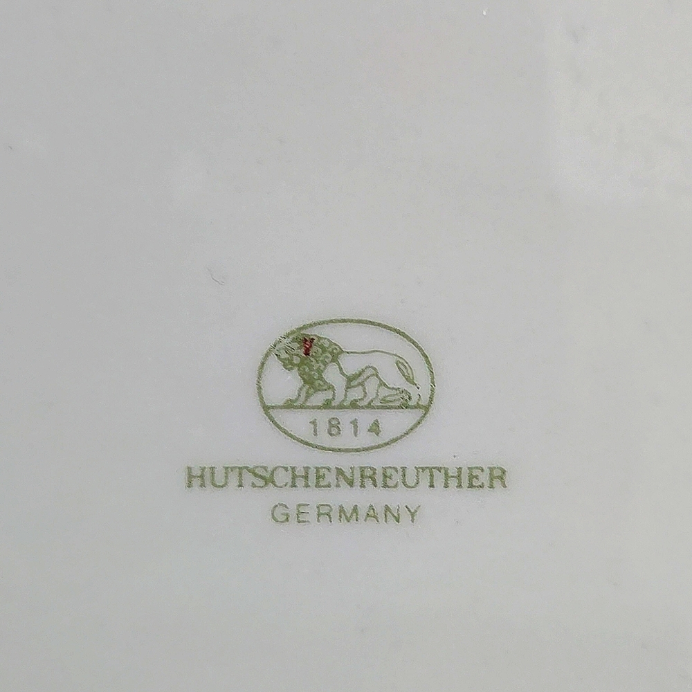 Hutschenreuther Elegant Fruit Design Plate w Green Rim - Picture 3 of 4